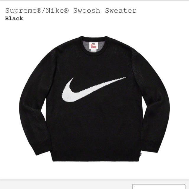専用 Supreme Nike Swoosh Sweater Black