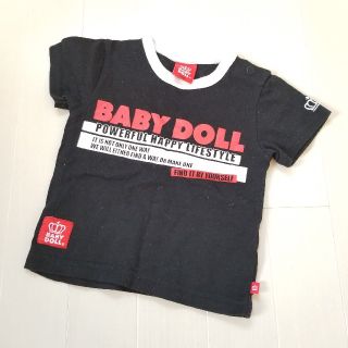 ベビードール(BABYDOLL)のベビードール Tシャツ 半袖 半そで 黒 80 ティアラ ロゴ パチンコボタン(Ｔシャツ)