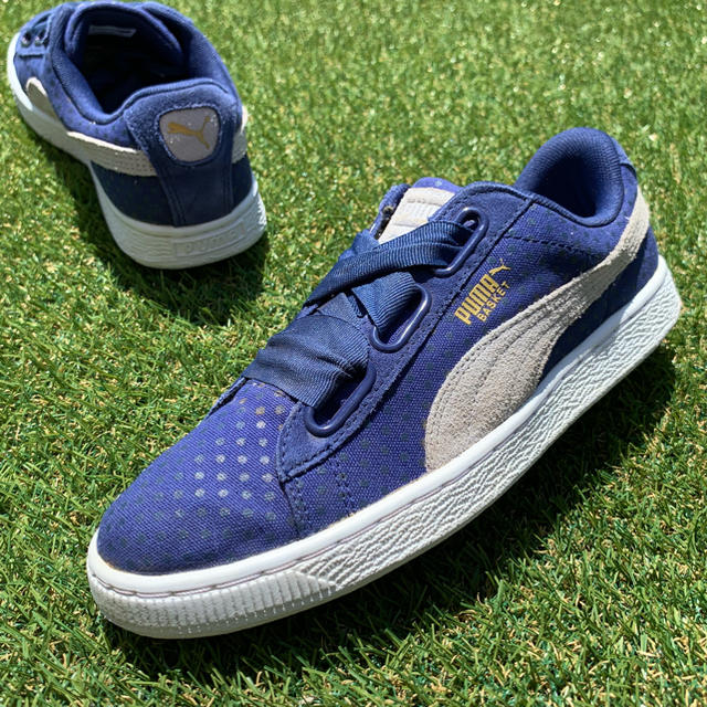 美品24.5 PUMA プーマ バスケット ハート デニム B367靴/シューズ