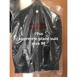 シュプリーム(Supreme)の※送料込 supreme plaid suit M black 19ss(セットアップ)