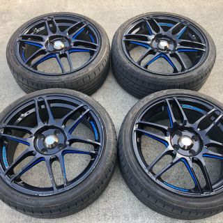 ブリヂストン(BRIDGESTONE)のweds WedsSport sa-60m 4本 pcd100 4穴 7j(タイヤ・ホイールセット)