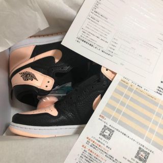 ナイキ(NIKE)のnike air jordan 1 black pink 28cm(スニーカー)