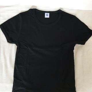 プチバトー(PETIT BATEAU)の◆プチバトー 新品14ans黒ポワンココット半袖T ブラック(Tシャツ(半袖/袖なし))