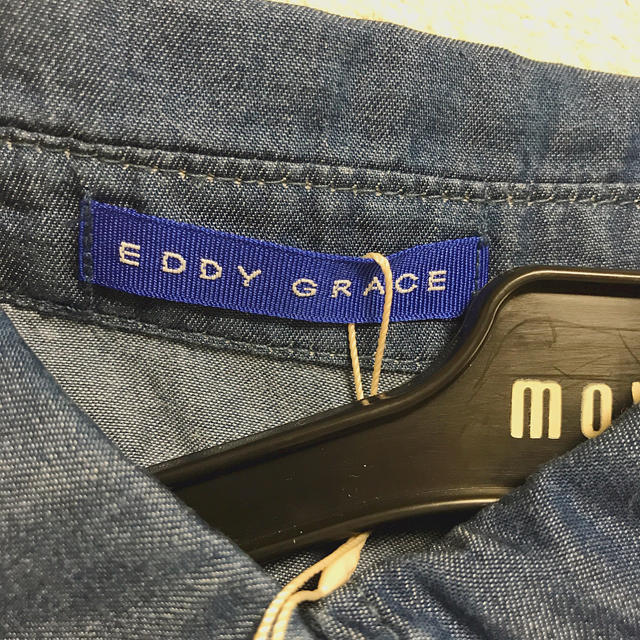EDDY GRACE(エディグレース)のEDDY GRACE エディグレース 青 半袖シャツ レディースのトップス(シャツ/ブラウス(半袖/袖なし))の商品写真