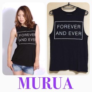 ムルーア(MURUA)のMURUA♡ラインボックスロゴタンク(タンクトップ)