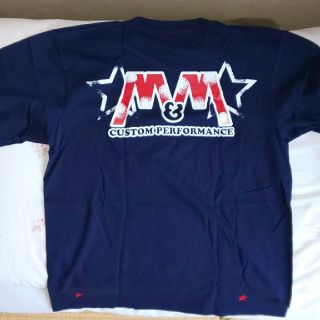 エムアンドエム(M&M)の美品M&M Tシャツ バックプリント ネイビー サイズL(Tシャツ/カットソー(半袖/袖なし))