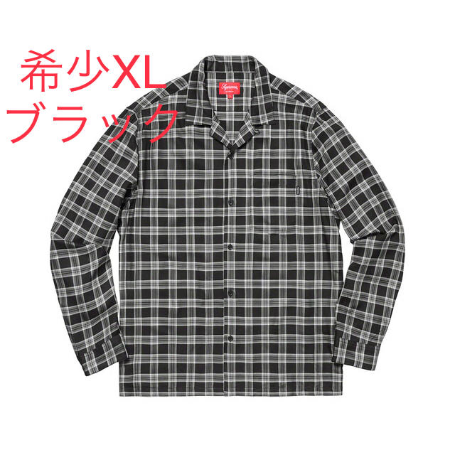 Supreme Plaid Rayon Shirt XL Black