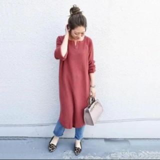 カージュ(Khaju)のships取扱★2018aw Khaju カージュ ワンピース レンガ色(ロングワンピース/マキシワンピース)