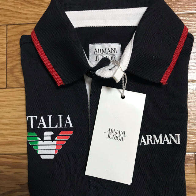 ARMANI JUNIOR(アルマーニ ジュニア)の新品アルマーニ ポロシャツ キッズ/ベビー/マタニティのキッズ服男の子用(90cm~)(Tシャツ/カットソー)の商品写真