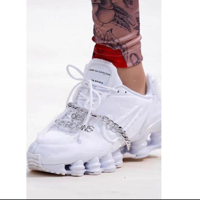 28.5cm COMME des GARÇONS NIKE Shox ホワイト