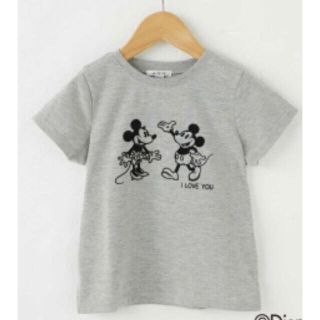 ディズニー(Disney)の150cm 新品 ミッキー ミニー フロッキープリントTシャツ(Tシャツ/カットソー)