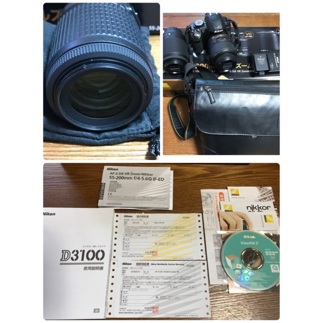 最終お値下げ‼️NIKOND3100一眼レフデジタルカメラダブルズームキット 3