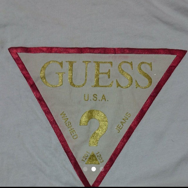 GUESS(ゲス)のGUESS　ロングTシャツ　白　Sサイズ メンズのトップス(Tシャツ/カットソー(七分/長袖))の商品写真