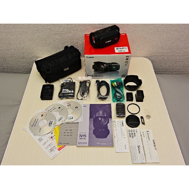 送料無料 非冷凍品同梱不可 Canon iVIS HF G10 付属品完備、おまけ付き