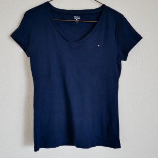 トミーヒルフィガー(TOMMY HILFIGER)の【美品】TOMMY HILFIGER ネイビーTシャツ(Tシャツ(半袖/袖なし))