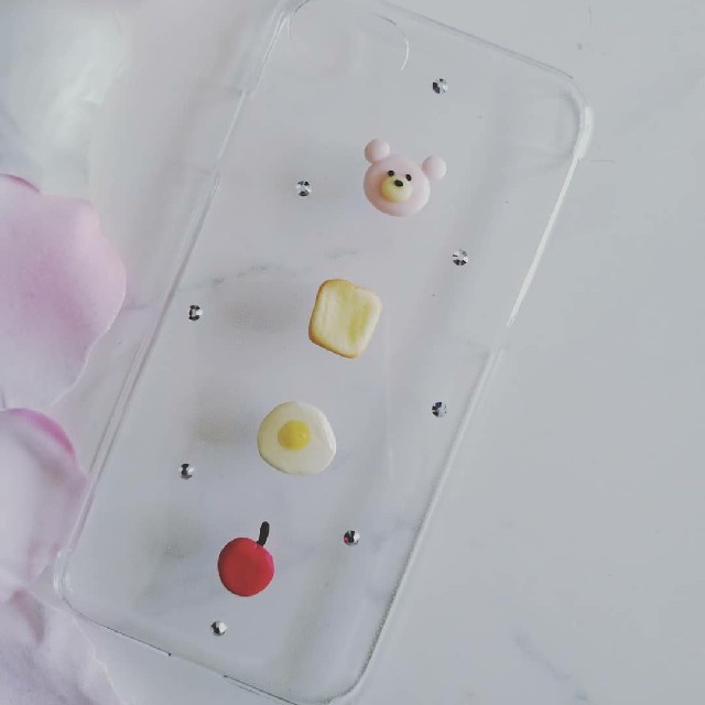 iPhoneケース　ハンドメイド　ピンクのクマちゃんの通販 by RSI's shop｜ラクマ