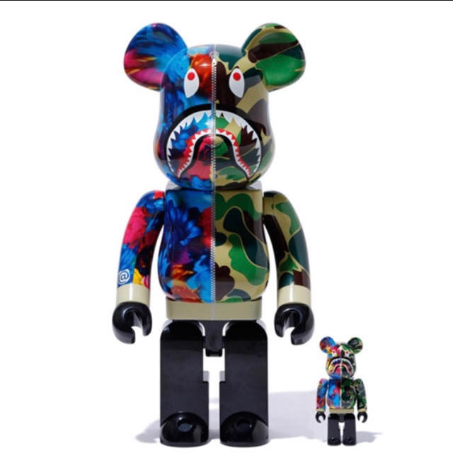 Bape M ninagawa Be@rbrick 100% 400% グリーン-