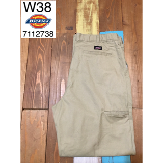 ディッキーズ(Dickies)の３９３５７　アメリカ 輸入 USED ディッキーズ 　タック　カーキ　W３８(ワークパンツ/カーゴパンツ)