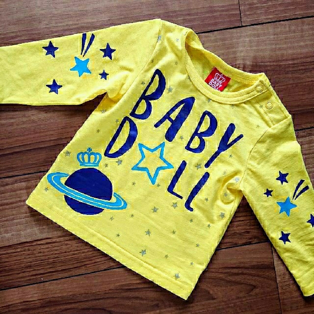 BABYDOLL(ベビードール)のベビードール☆宇宙ロングTシャツ☆80サイズ美品 キッズ/ベビー/マタニティのベビー服(~85cm)(Ｔシャツ)の商品写真