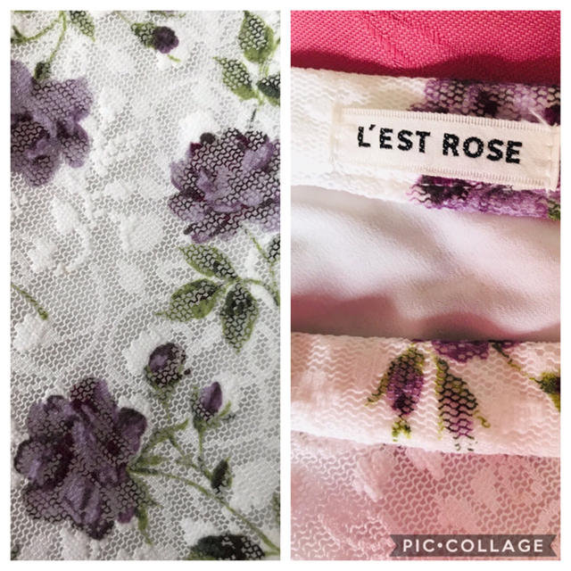 L'EST ROSE(レストローズ)のレストローズ 花柄レーススカート レディースのスカート(ひざ丈スカート)の商品写真
