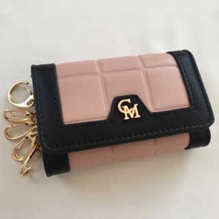 セシルマクビー(CECIL McBEE)の新品 セシルマクビー エンボスボックスキルティング キーケース ピンク(キーケース)