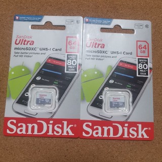 サンディスク(SanDisk)の新品未使用 microSD SanDisk Ultra 64GB 2枚セット(その他)