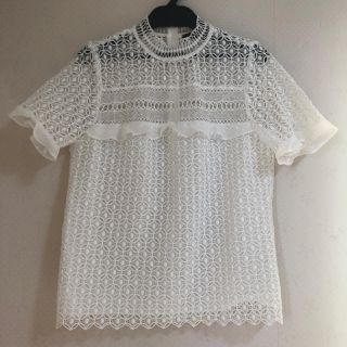 ザラ(ZARA)のZARA 未使用品 レーストップス(シャツ/ブラウス(半袖/袖なし))