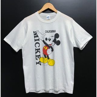 ディズニー(Disney)のビンテージ USA製 DISNEY カリフォルニア ミッキー Tシャツ L(Tシャツ/カットソー(半袖/袖なし))