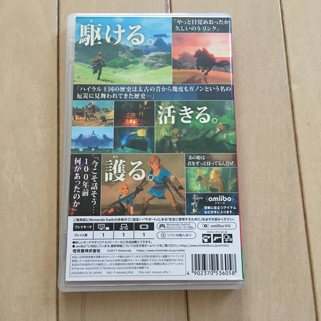 Nintendo Switch(ニンテンドースイッチ)のゼルダの伝説 ブレスオブザワイルド Nintendo Switchソフト 中古 エンタメ/ホビーのゲームソフト/ゲーム機本体(家庭用ゲームソフト)の商品写真