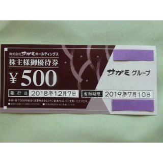 shinya様専用【10,000円分】サガミ株主優待券（500円×20枚）②(レストラン/食事券)