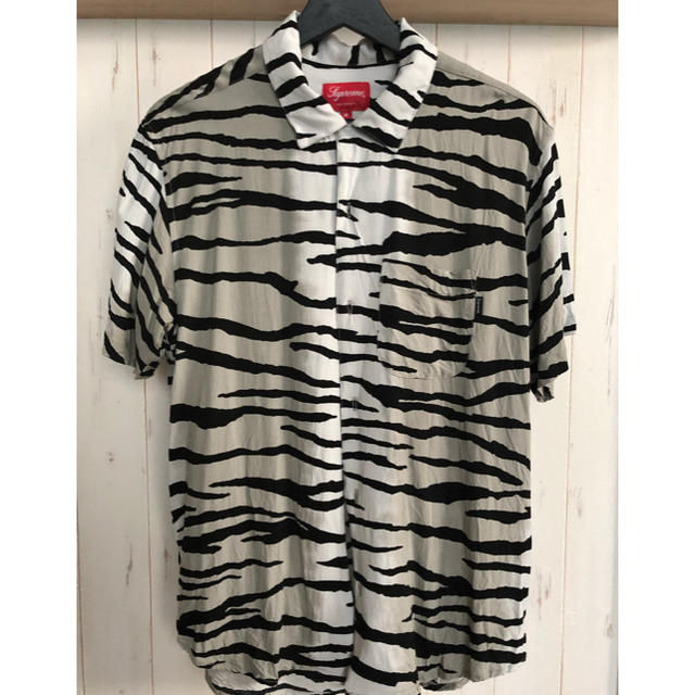 supreme tiger stripe rayon shirts M size