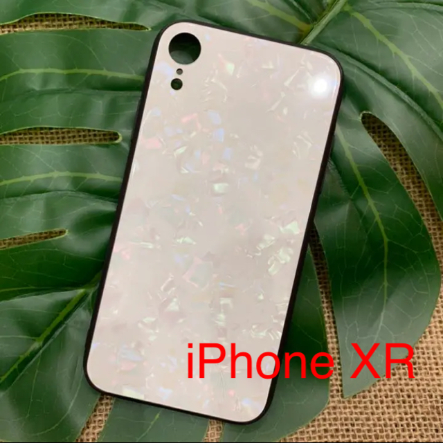 iPhone XR ケース ホワイトシェルの通販 by もも｜ラクマ