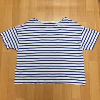 ニコアンド(niko and...)の忽那 汐里さん着用★ニコアンド ・ボーダーTシャツ・ブルー(Tシャツ(半袖/袖なし))