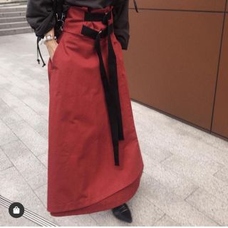 アメリヴィンテージ(Ameri VINTAGE)のDOUBLE TAPE BELT SKIRT (ロングスカート)