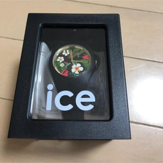 アイスウォッチ(ice watch)のice watch 黒花柄(腕時計)