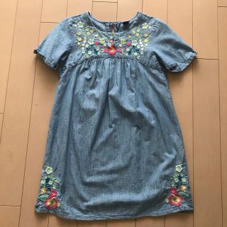 ギャップキッズ(GAP Kids)のGapkids 刺繍ワンピース XL フラワー メキシカン ボタニカル刺繍(ワンピース)