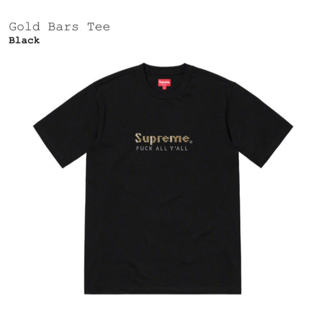 【別倉庫からの配送】 Supreme - Black Bars Gold Supreme Tシャツ/カットソー(半袖/袖なし)