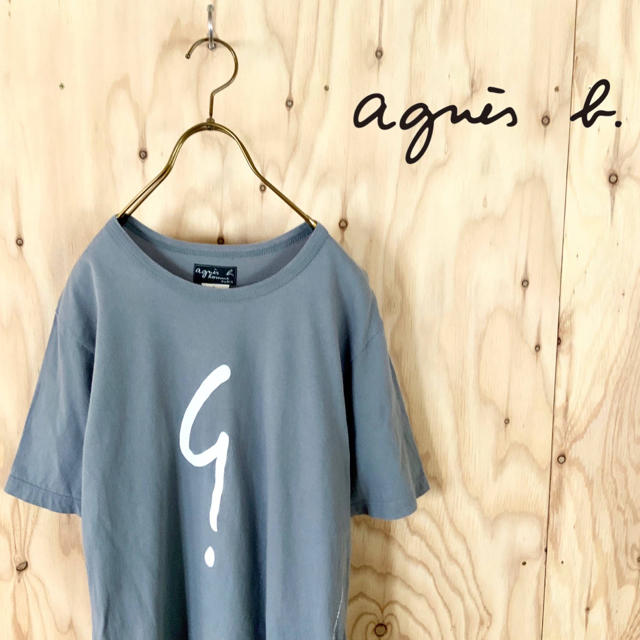 agnes b.(アニエスベー)のagnes.b. ビッグロゴ デザイン tシャツ グレー サイズ 3 メンズのトップス(Tシャツ/カットソー(半袖/袖なし))の商品写真