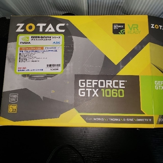 Zotac GTX1060 6GB SINGLE FANPC/タブレット