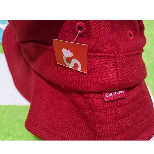 supreme bucket 赤 red バケット cap