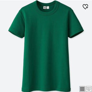 ユニクロ(UNIQLO)のUNIQLO クルーネックT 新品 緑(Tシャツ(半袖/袖なし))