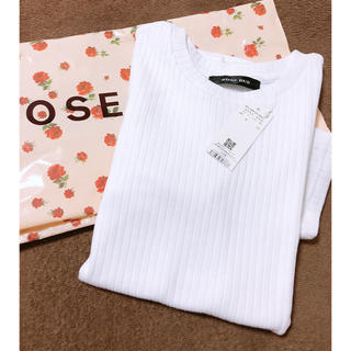 ローズバッド(ROSE BUD)の新品★リブTシャツ(Tシャツ(半袖/袖なし))