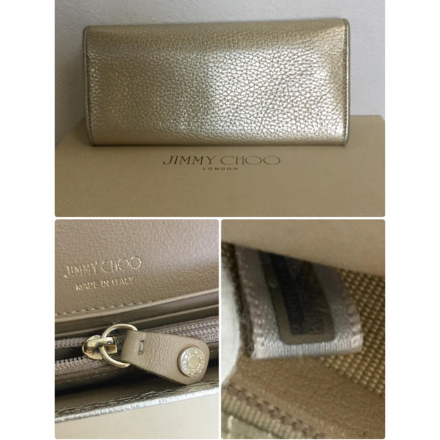 【JIMMy  CHOO】レザースタッズ✨クリスタル長財布✨お買い得品‼️