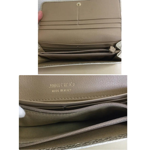 【JIMMy  CHOO】レザースタッズ✨クリスタル長財布✨お買い得品‼️