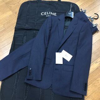 【奇跡の逸品】セリーヌ　CELINE メンズ　セットアップ　ダブル　パリ　グレー