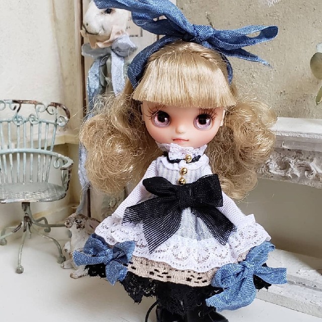 Qoo*s Custom カスタムプチブライス・ミスマカロン ハンドメイドのぬいぐるみ/人形(人形)の商品写真