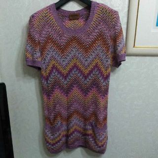 ミッソーニ(MISSONI)のMISSONIミッソーニニットワンピース　チュニック(ミニワンピース)