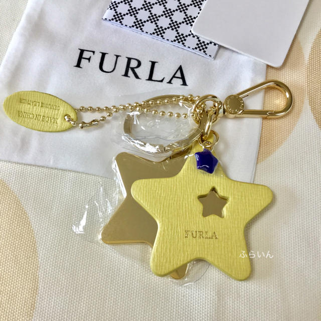 【新品未使用品】FURLA スター 星 キーリング キーホルダー イエロー