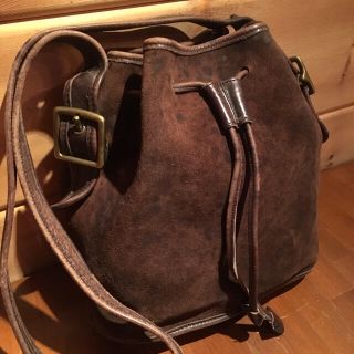 コーチ(COACH)のゆっくさま専用♡COACH コーチ ヌバック 巾着型 ショルダーバッグ 2点(ショルダーバッグ)