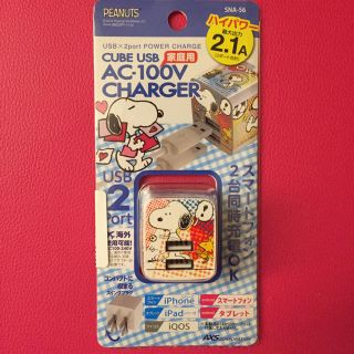 ピーナッツ(PEANUTS)のAC-100V charger スヌーピー(バッテリー/充電器)